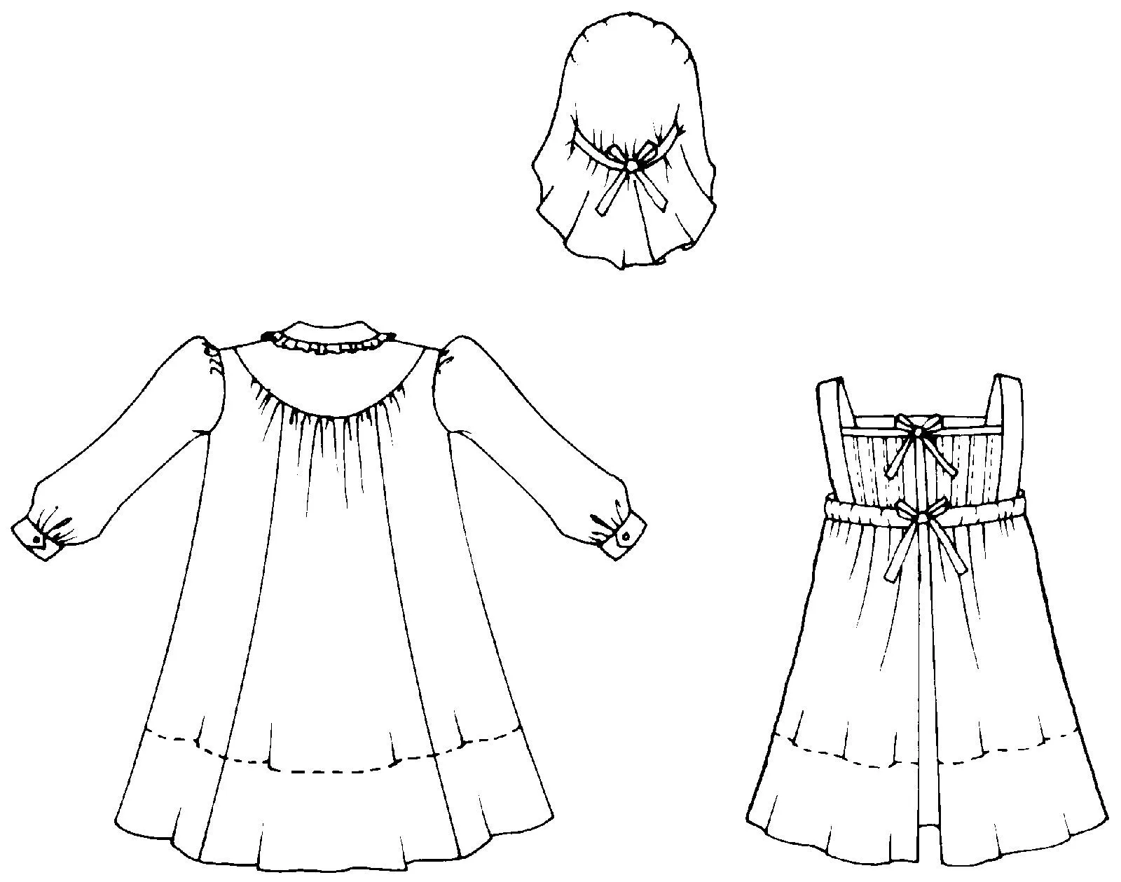 213 Child's Prairie Dress & Pinafore