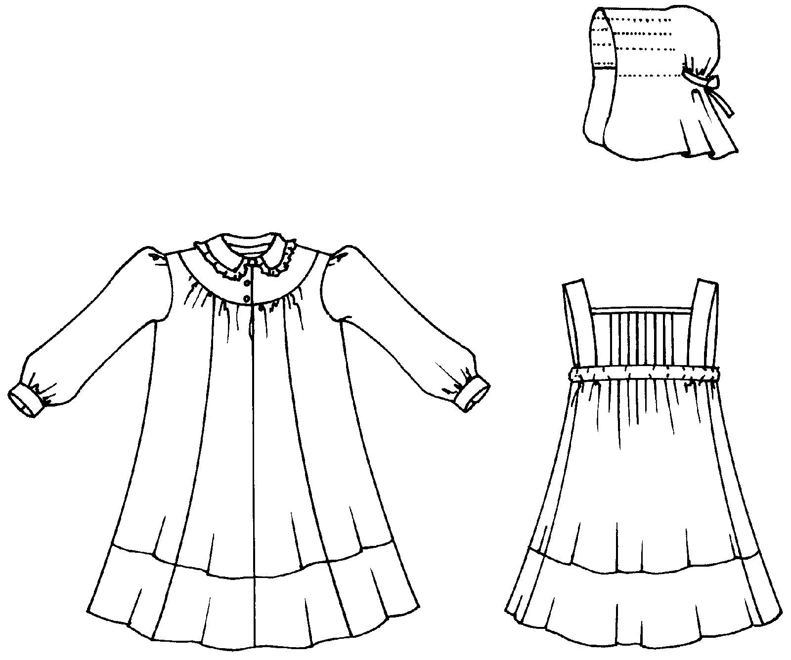 213 Child's Prairie Dress & Pinafore