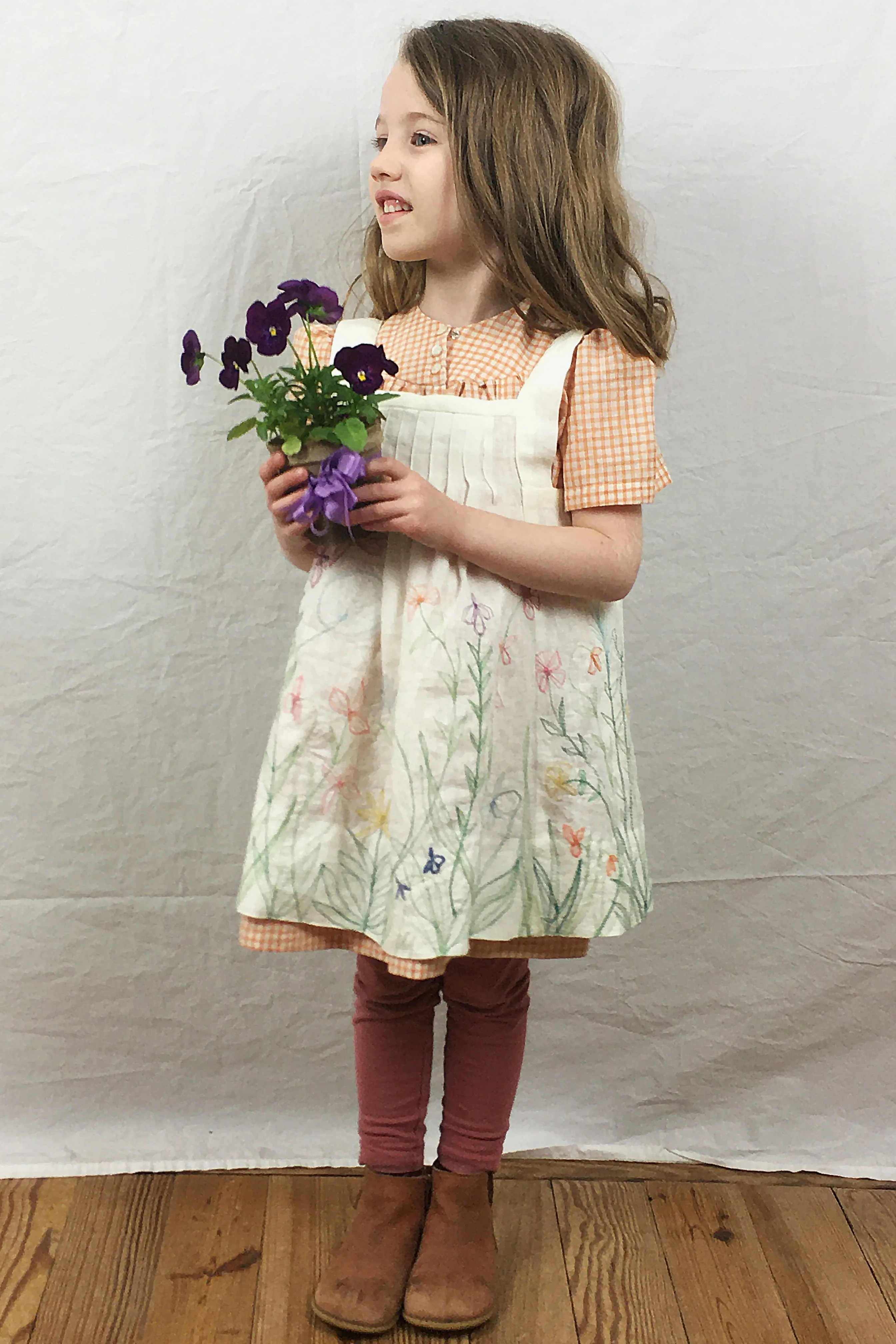 213 Child's Prairie Dress & Pinafore