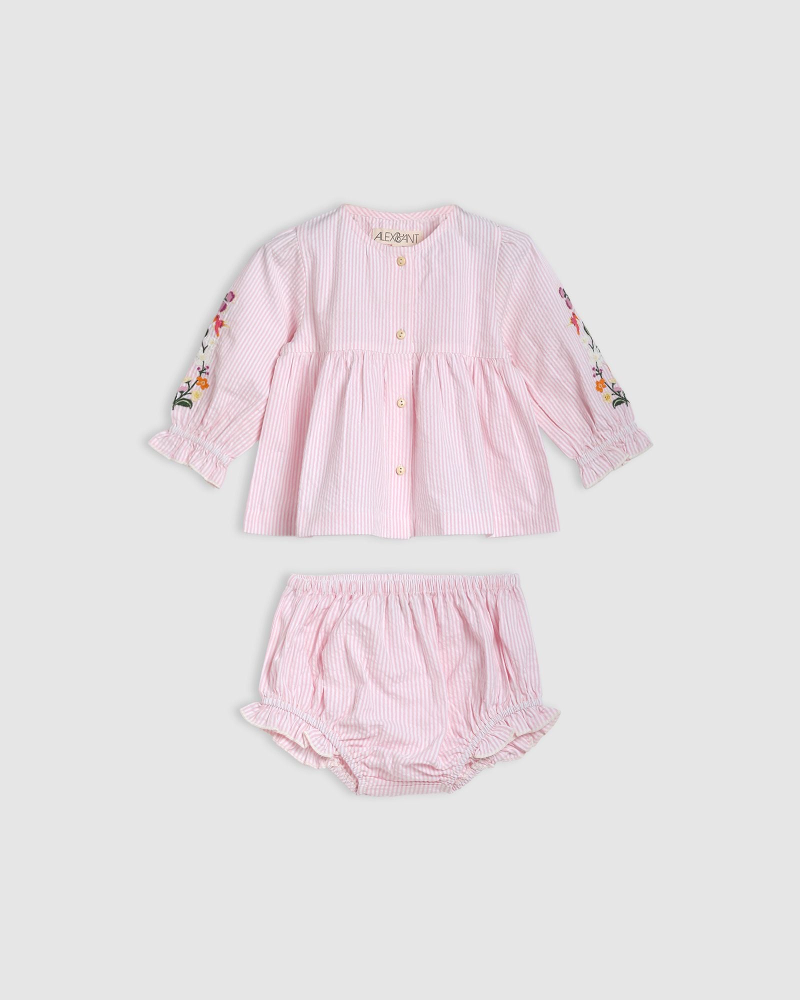 Alex & Ant Grace Set Pink/White Stripe