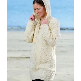 Aran Zip Cardigan with Hood [3 Colors]