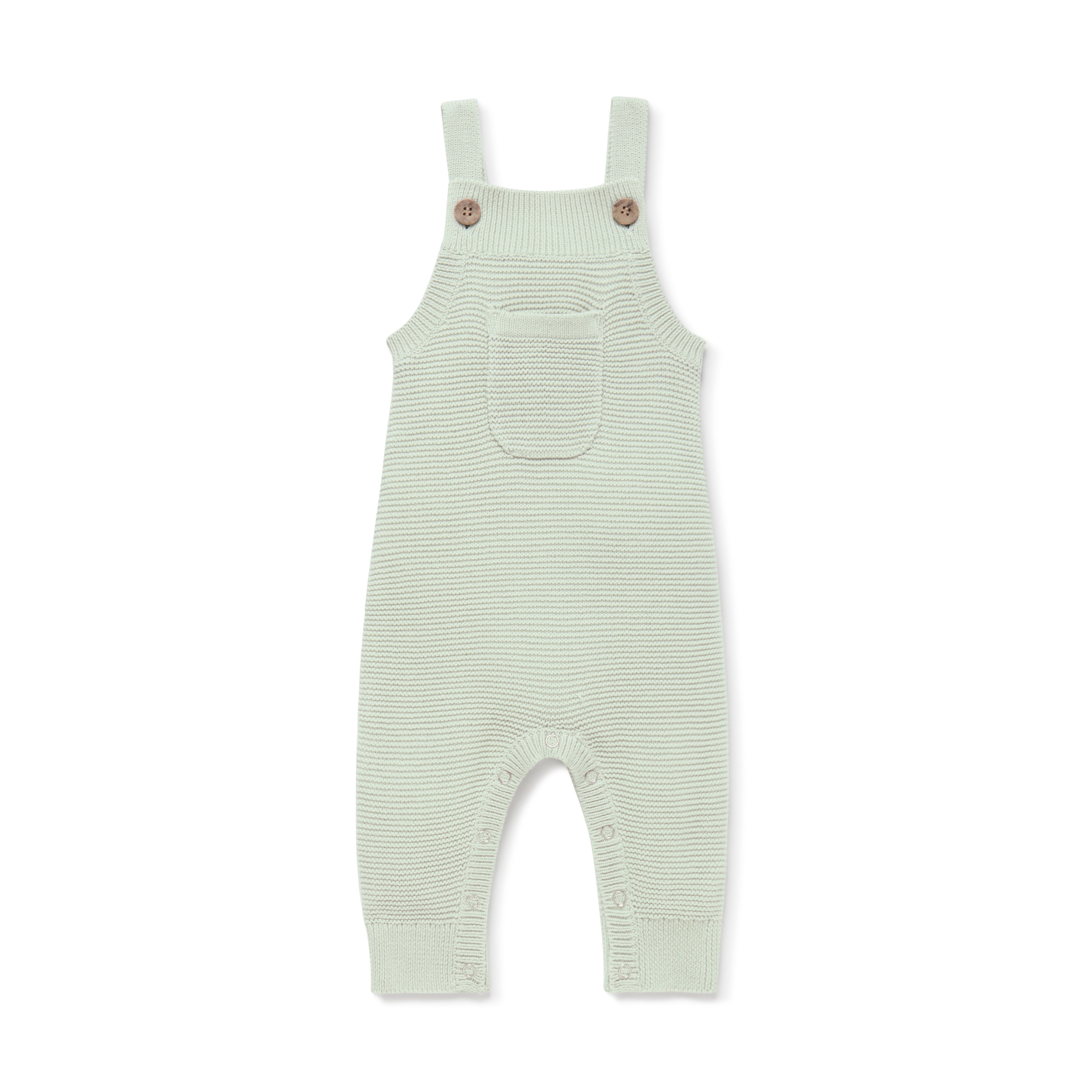 Aster & Oak Sage Knit Pocket Overalls