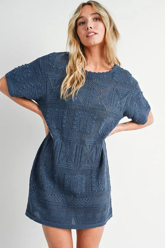 Aztec Knit Shift Dress