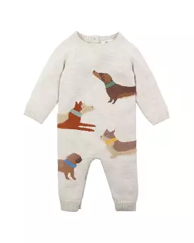 Bebe Austin Dogs Knitted Romper