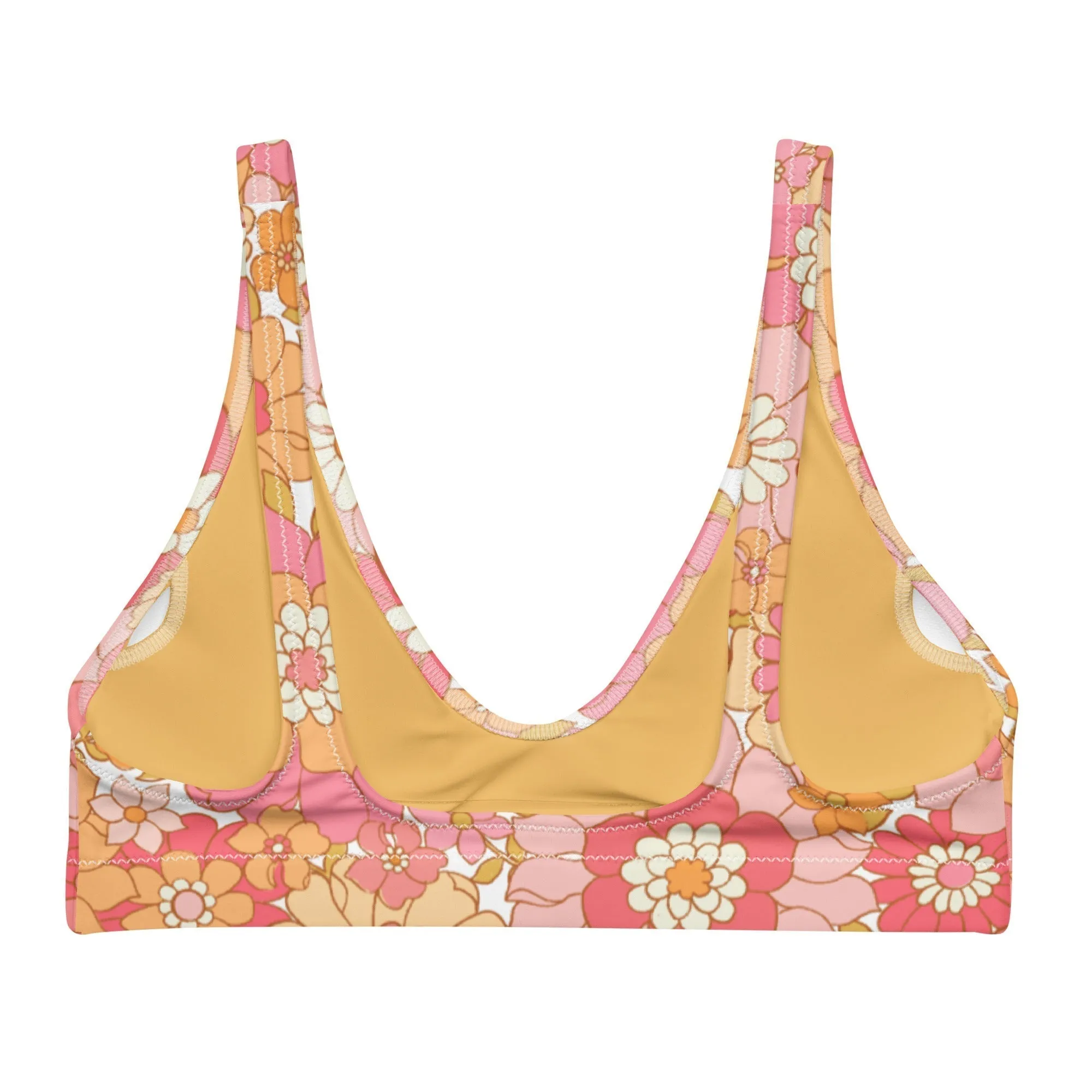 BELLA ECO PADDED BIKINI TOP | RETRO BLOOMS