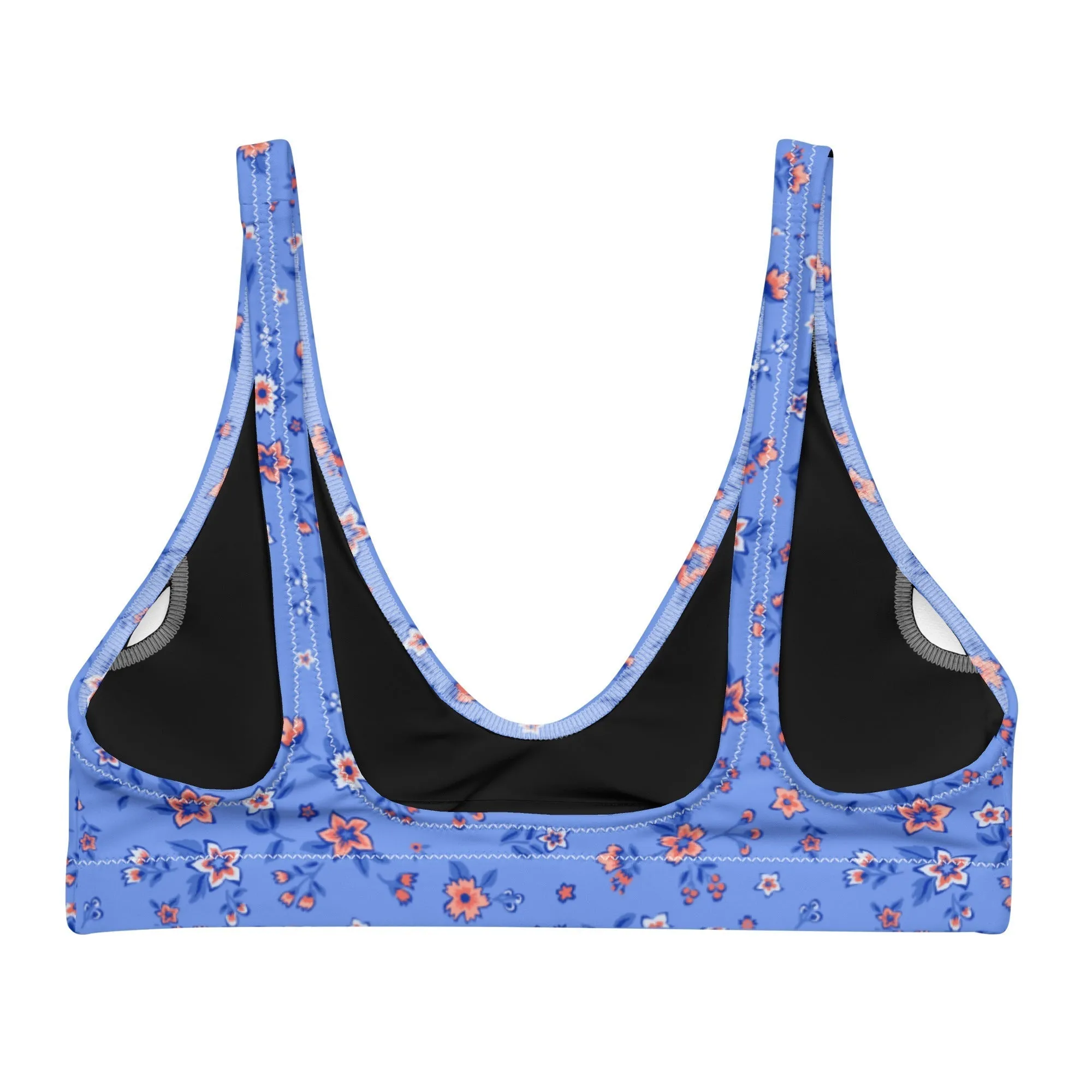 BELLA ECO PADDED BIKINI TOP - SAPPHIRE FLORALS