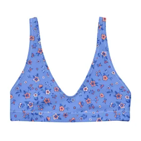 BELLA ECO PADDED BIKINI TOP - SAPPHIRE FLORALS