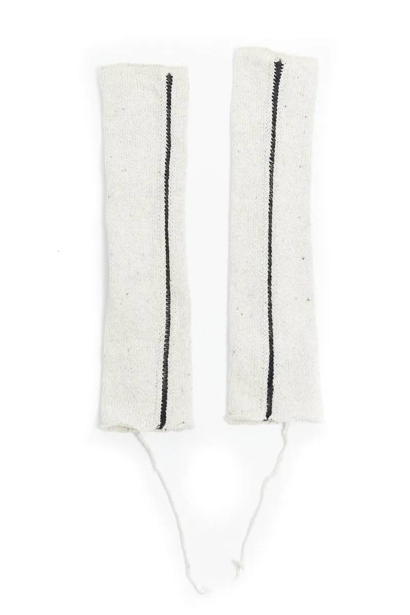 CHALK RAW KNIT GLOVES