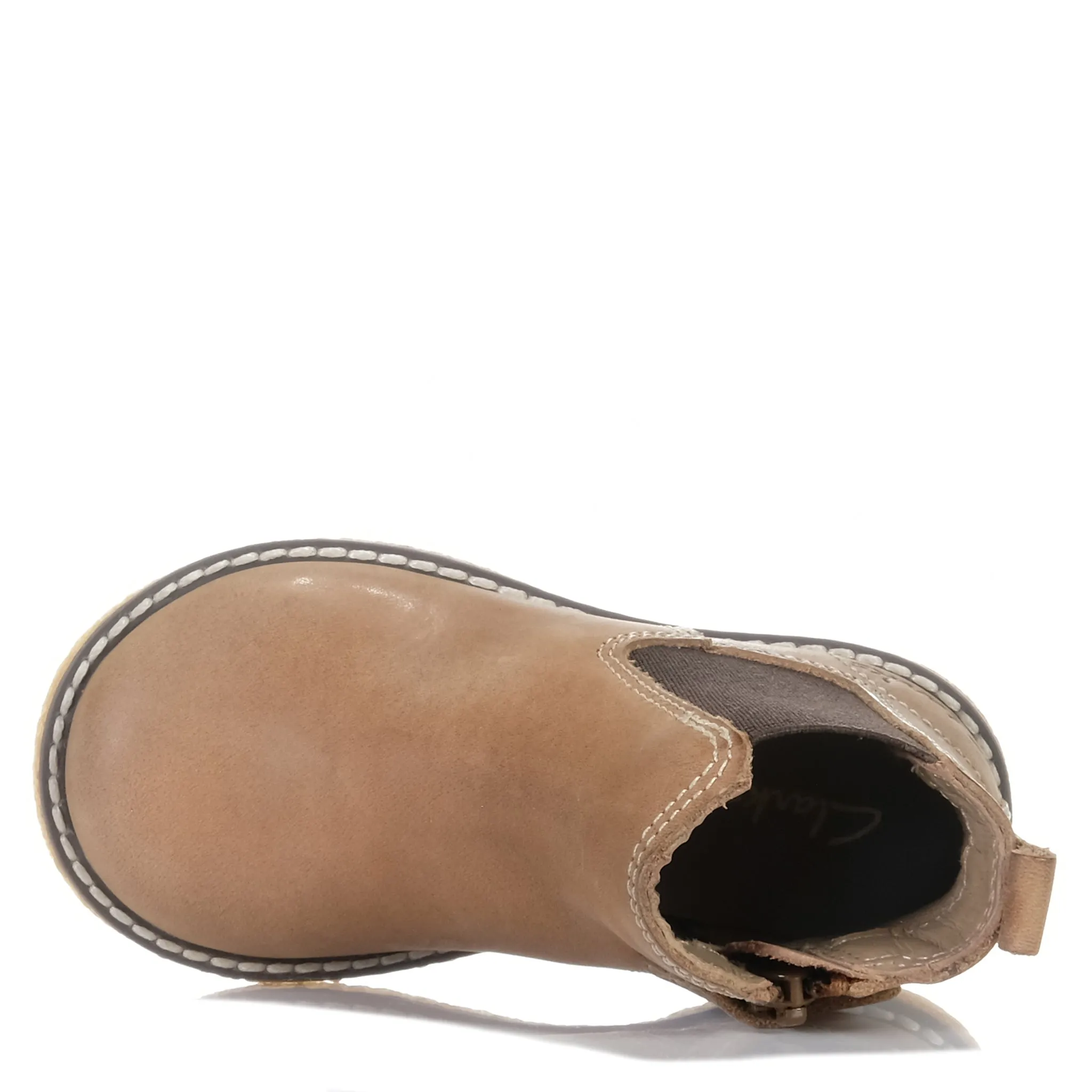 Clarks Chelsea II Jnr Tan Waxy Leather