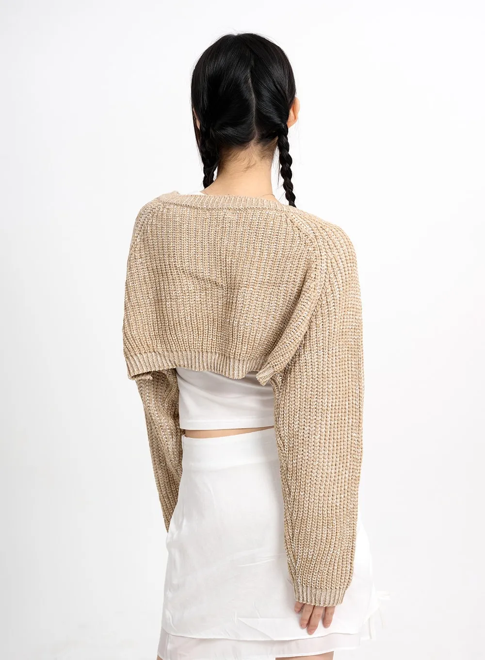 Classic Cropped Knit Bolero CM415