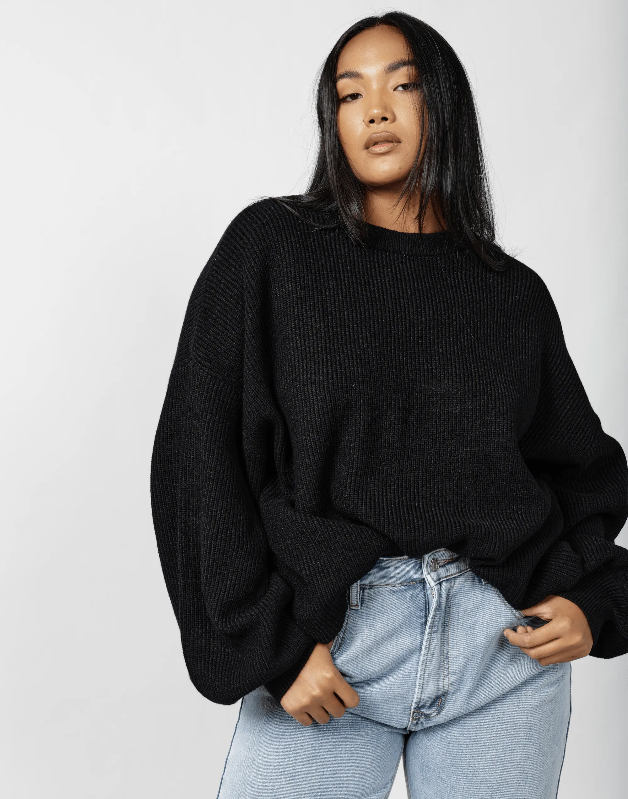 Cody Oversized Jumper (Black)