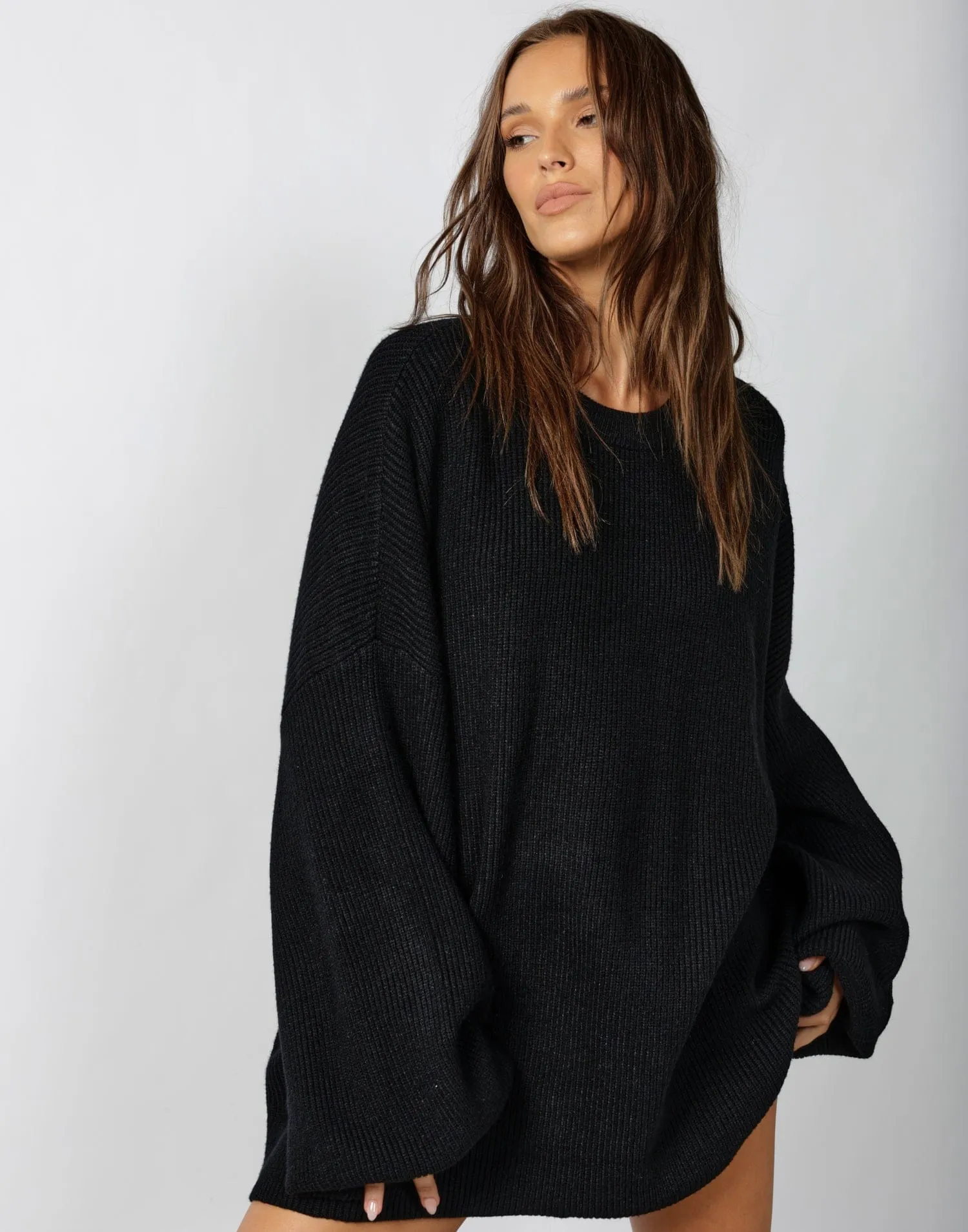 Cody Oversized Jumper (Black)