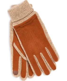 Faherty Suede & Knit Gloves