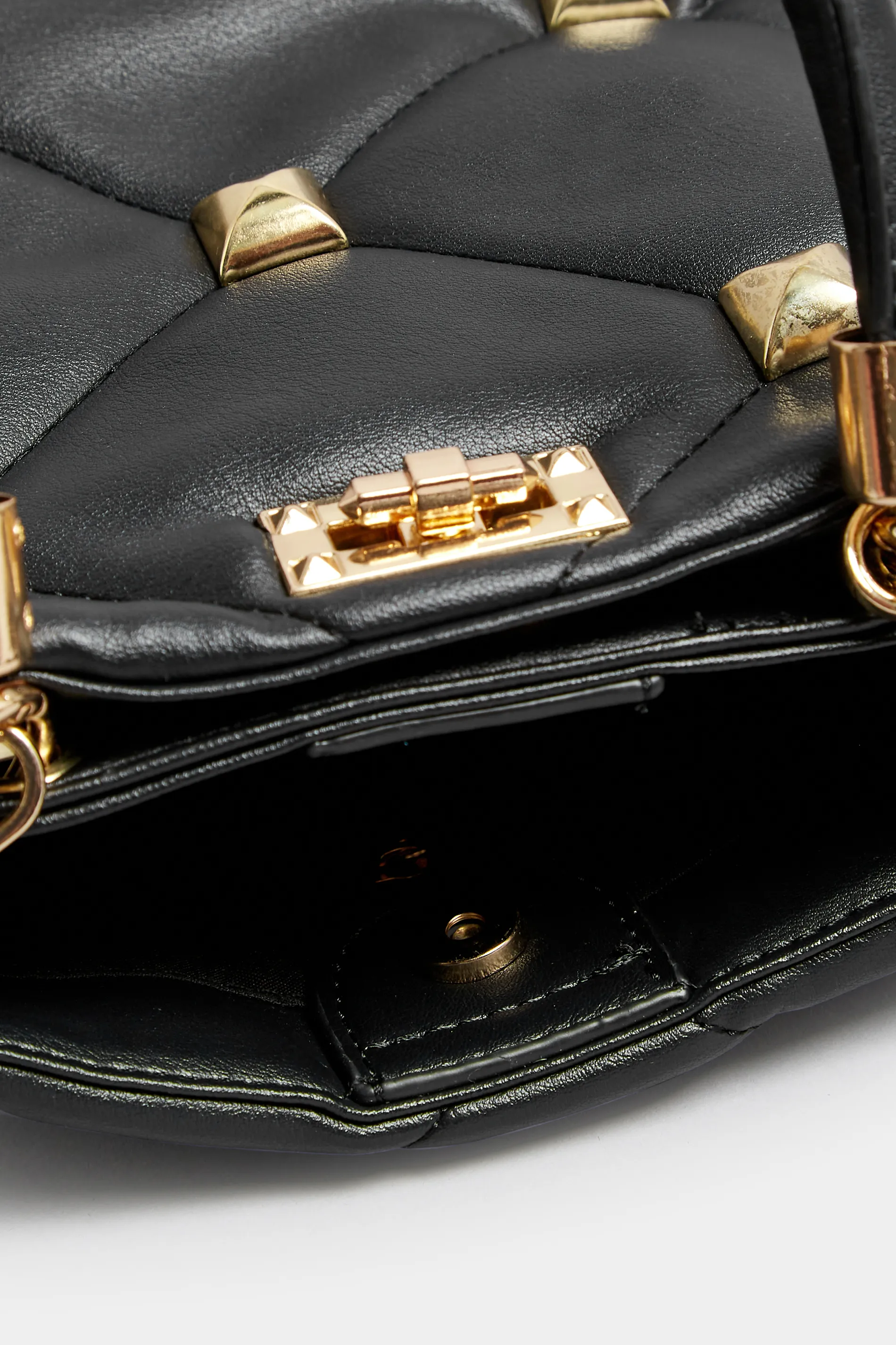 Faux Leather Studded Bag