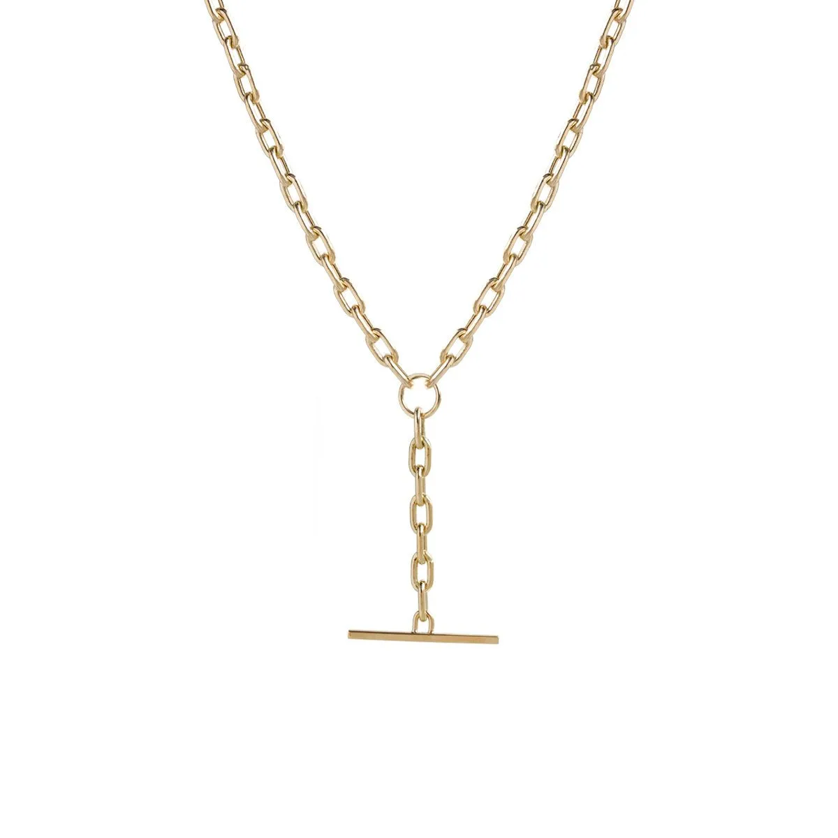 Faux Toggle Oval Link Chain Necklace