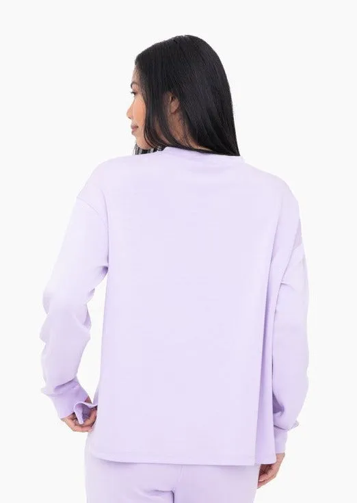 FINAL SALE - Mono B Lilac Crew Neck Pullover