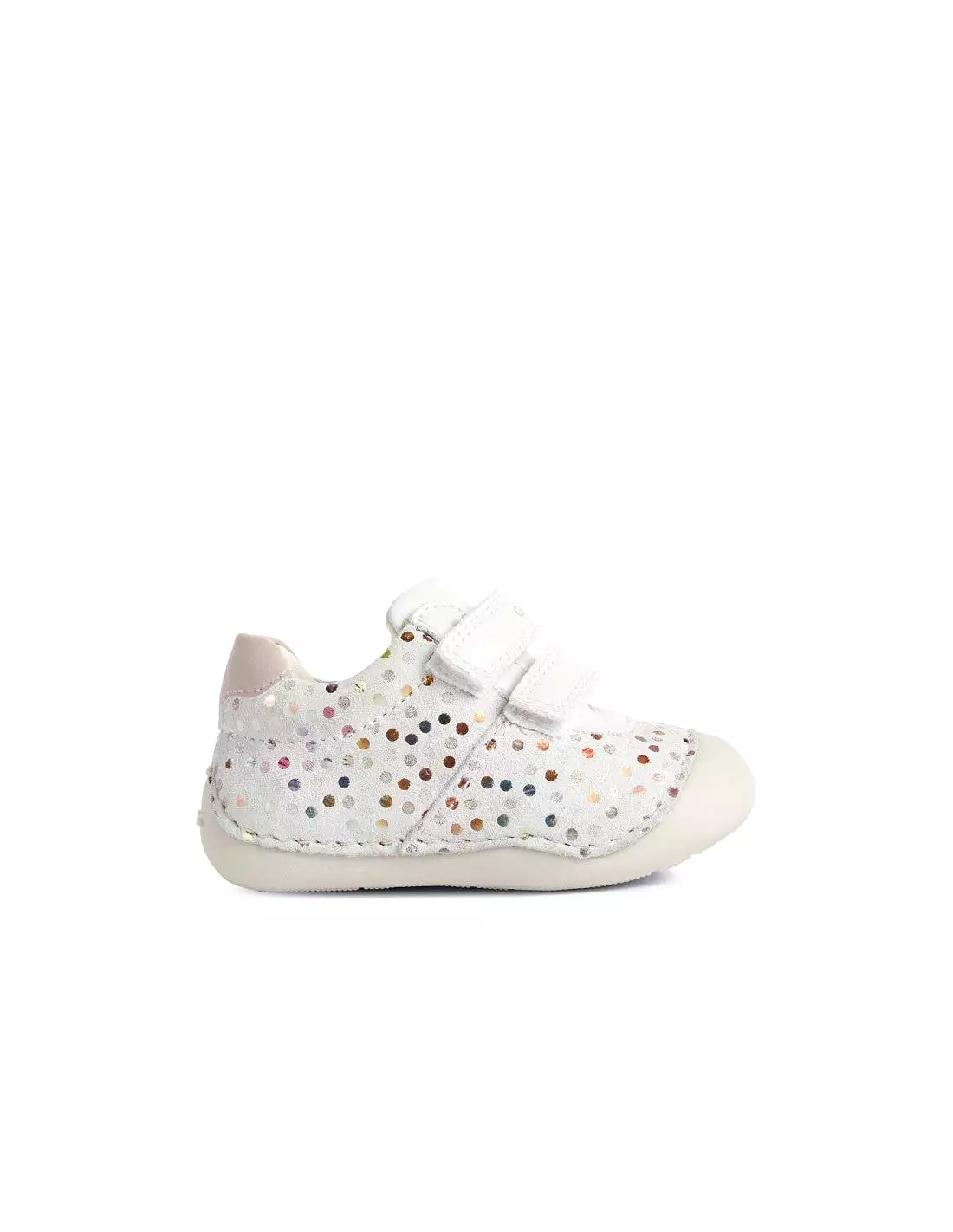 Geox Infants first Shoes White/Lt Rose Pre Walkers Leather Tutim A