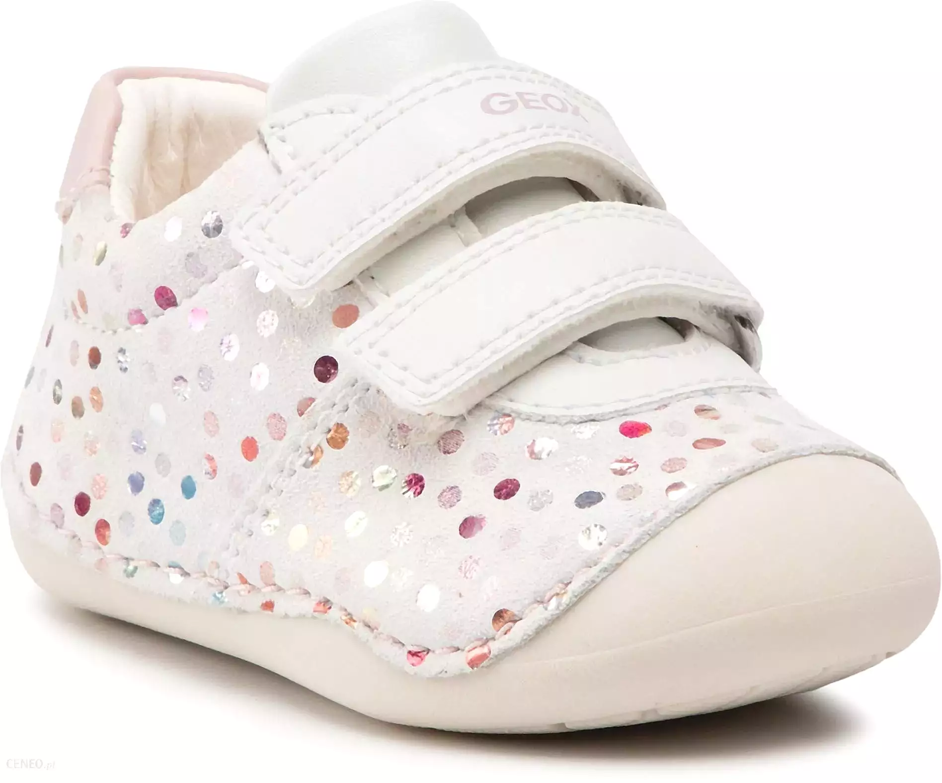 Geox Infants first Shoes White/Lt Rose Pre Walkers Leather Tutim A