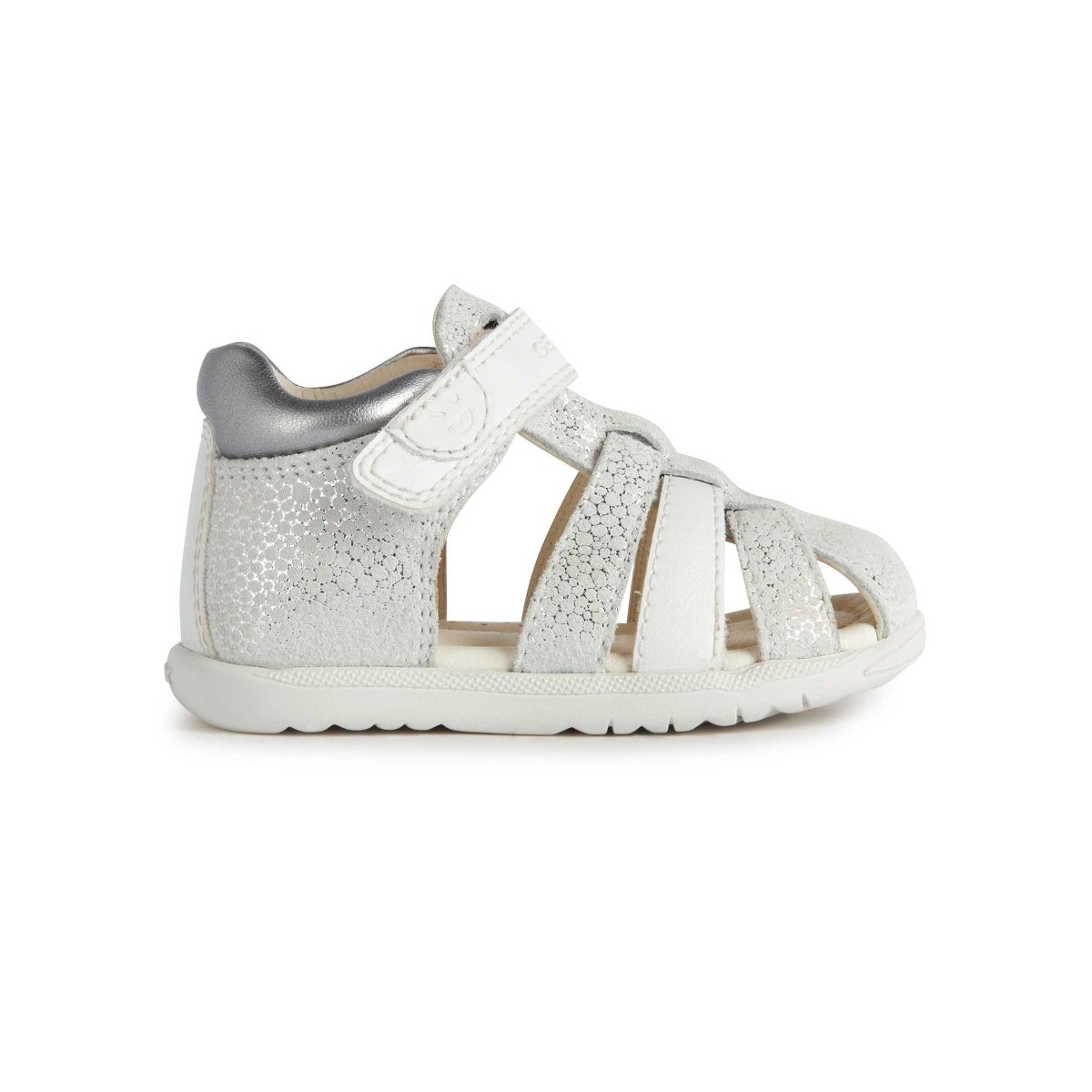 Geox Toddler's Macchia Off White/Silver