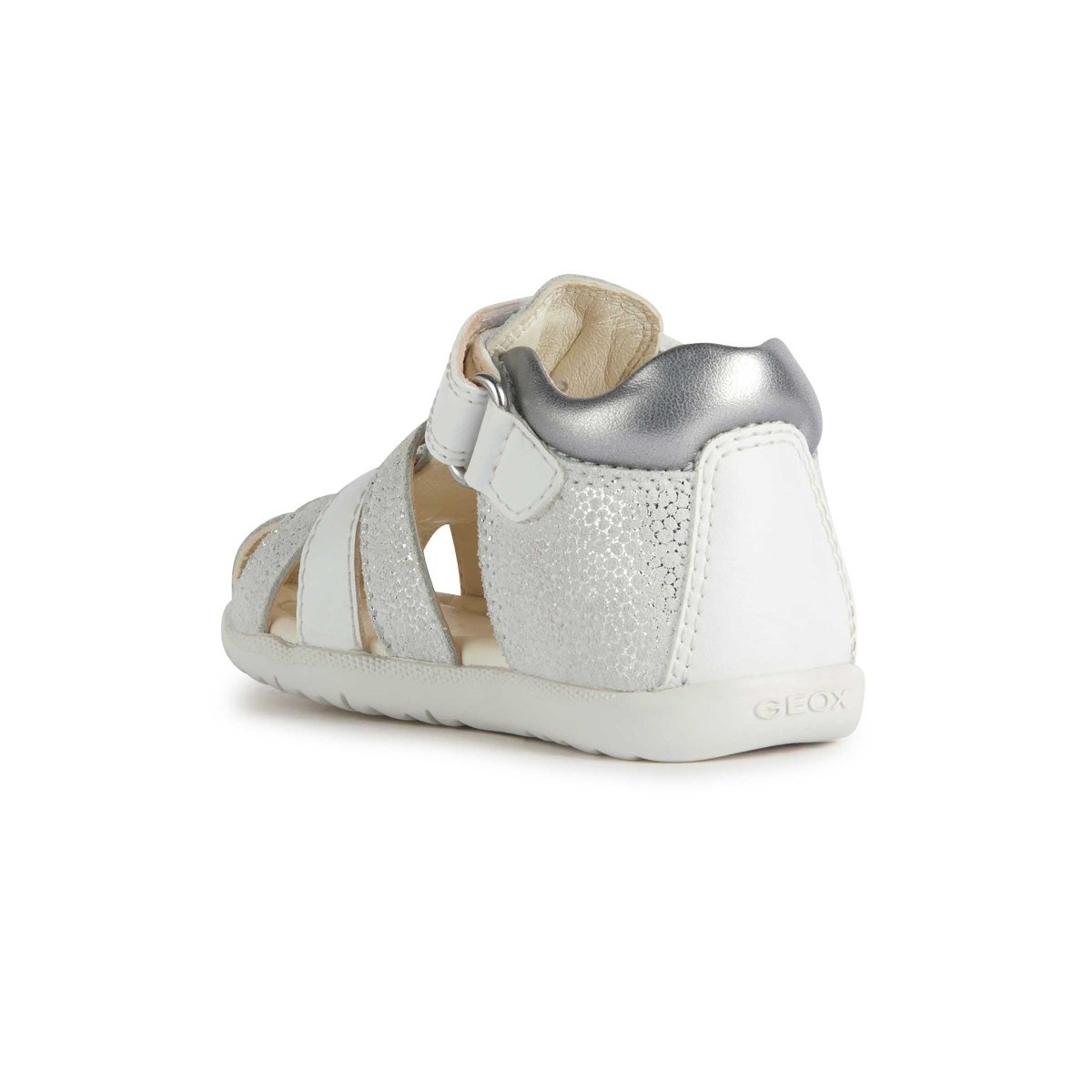 Geox Toddler's Macchia Off White/Silver