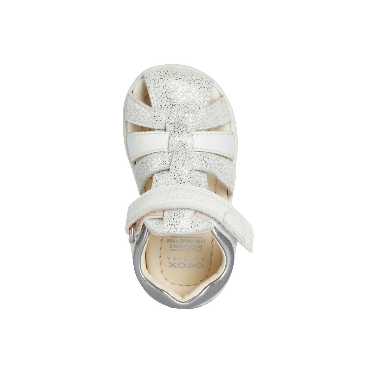 Geox Toddler's Macchia Off White/Silver