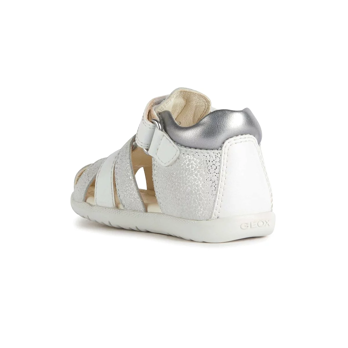 Geox Toddler's Macchia Off White/Silver