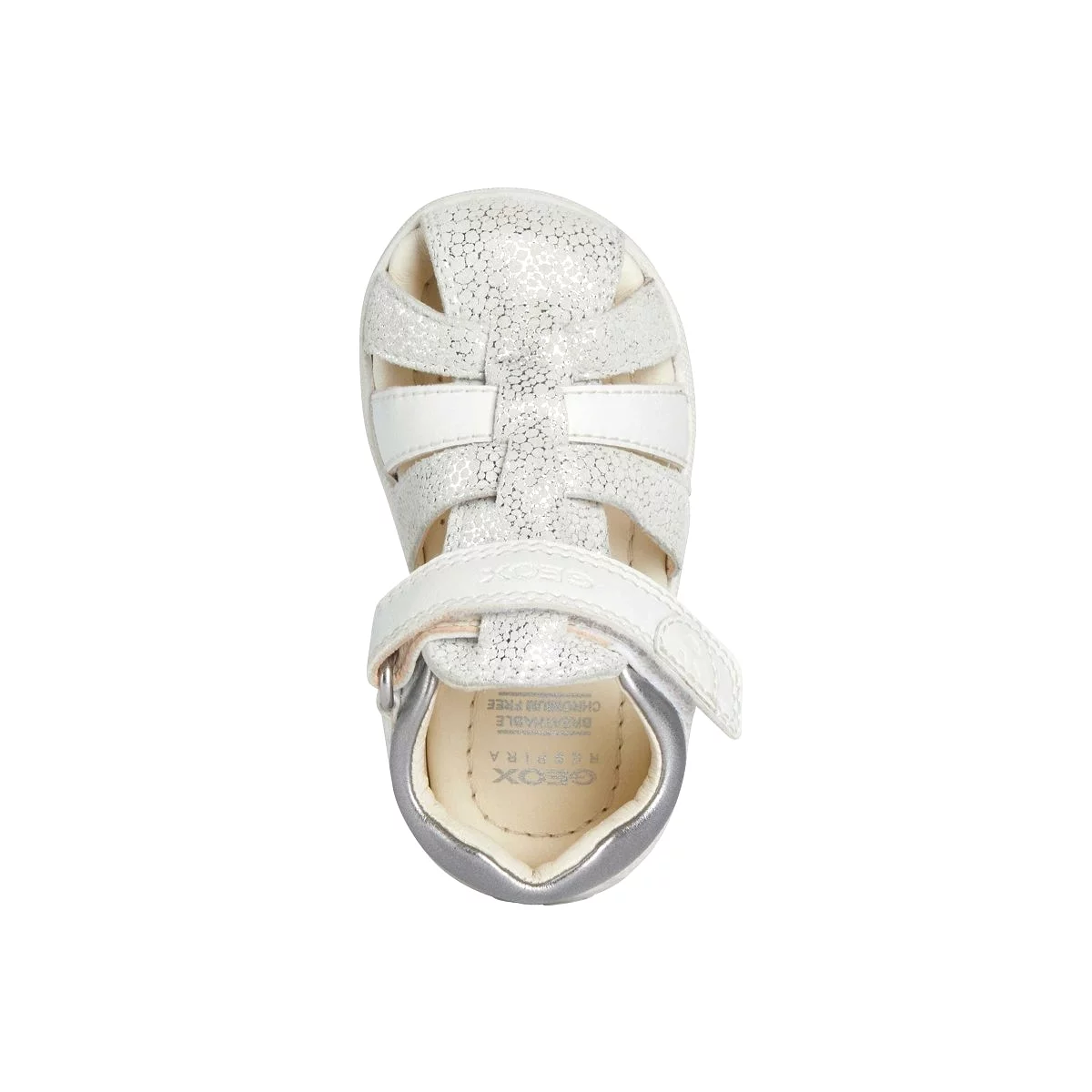 Geox Toddler's Macchia Off White/Silver