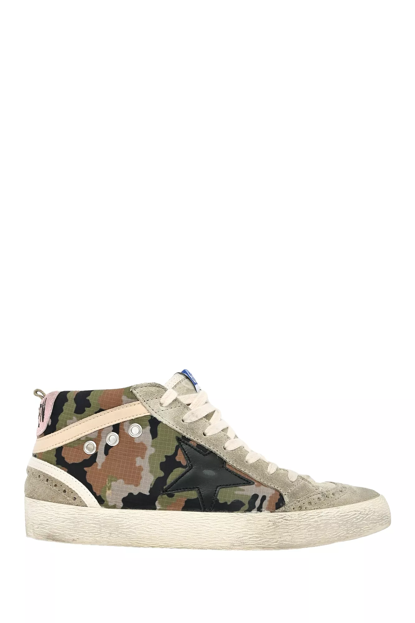 Golden Goose Camo Mid Top Sneakers Size 38