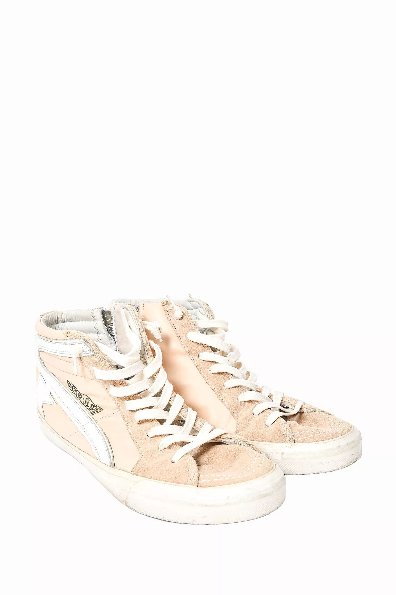 Golden Goose Pink Leather Star High-Top Sneakers sz 41