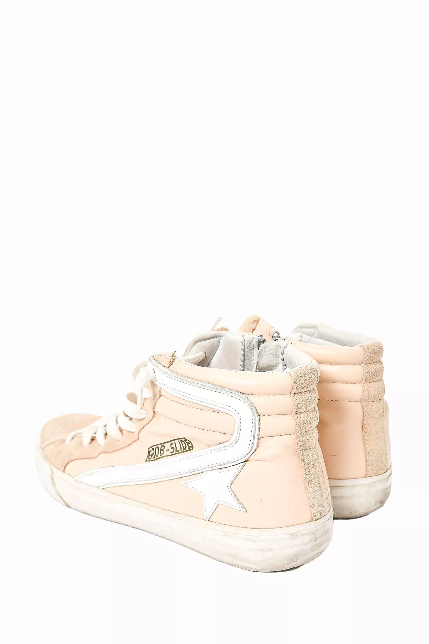 Golden Goose Pink Leather Star High-Top Sneakers sz 41