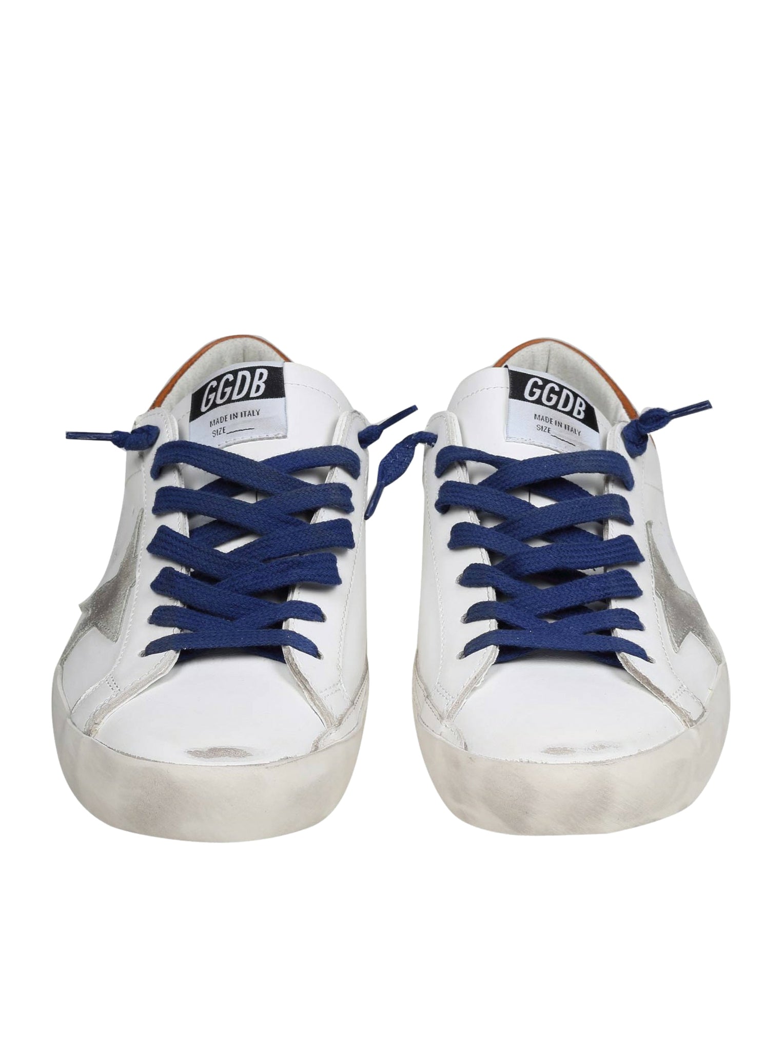 GOLDEN GOOSE SUPER STAR SNEAKERS IN WHITE LEATHER