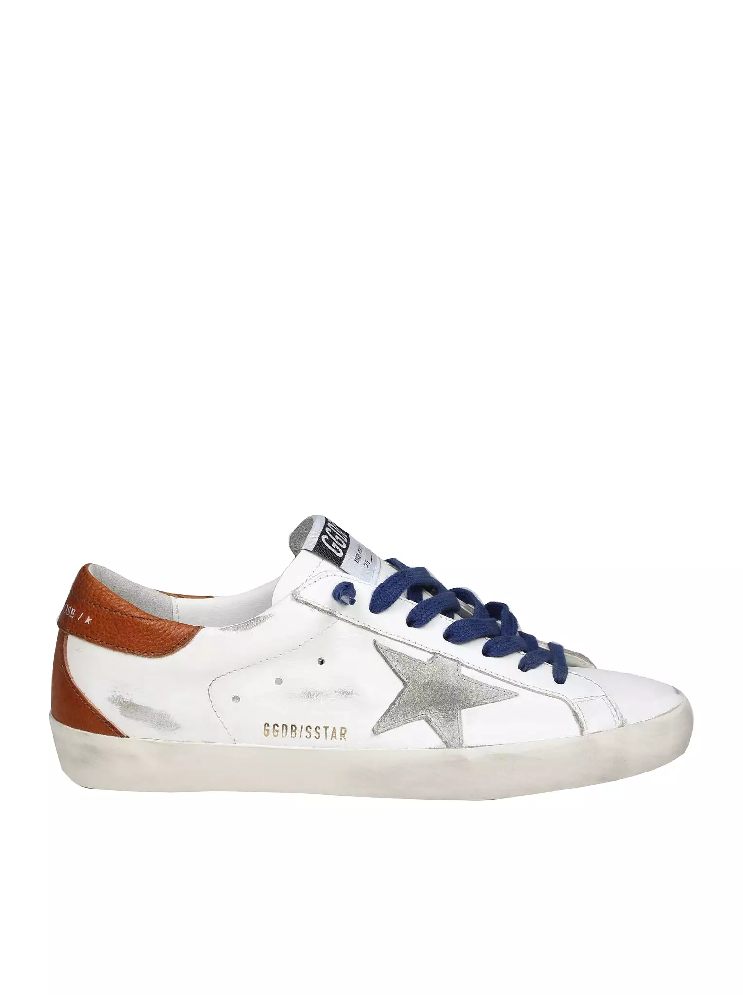 GOLDEN GOOSE SUPER STAR SNEAKERS IN WHITE LEATHER