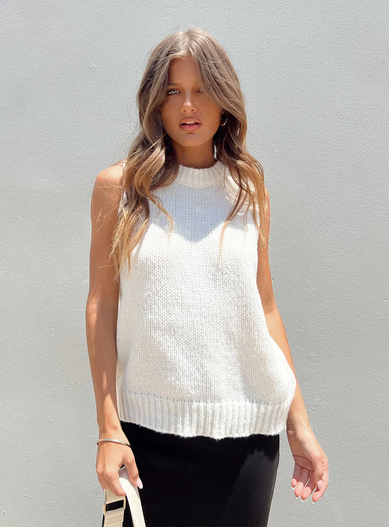 Goodburn Knit Vest Cream