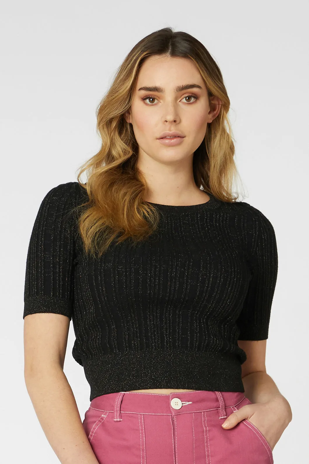 Harper Shimmer Knit Top