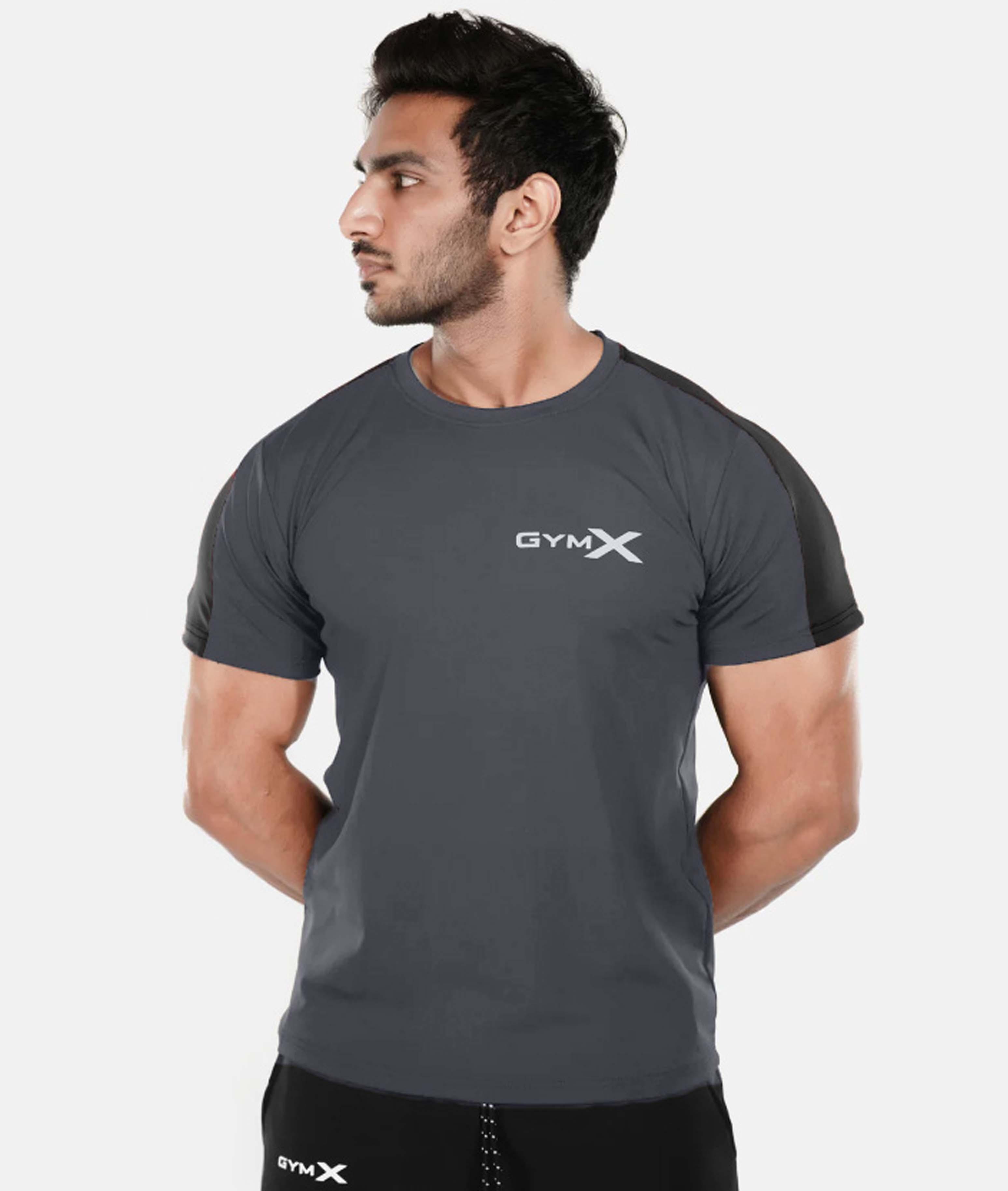 Iron Grey GymX Panel Tee