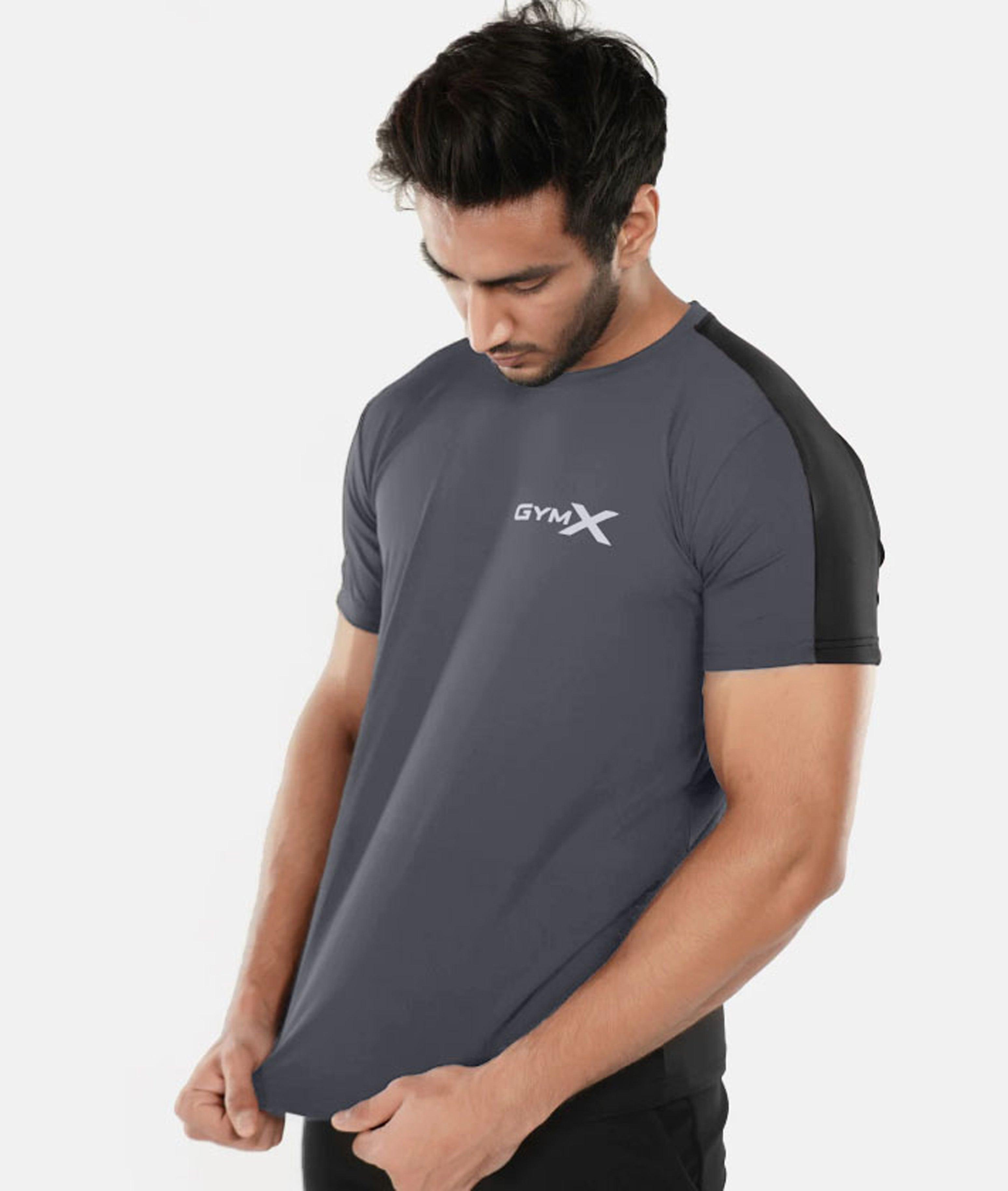 Iron Grey GymX Panel Tee