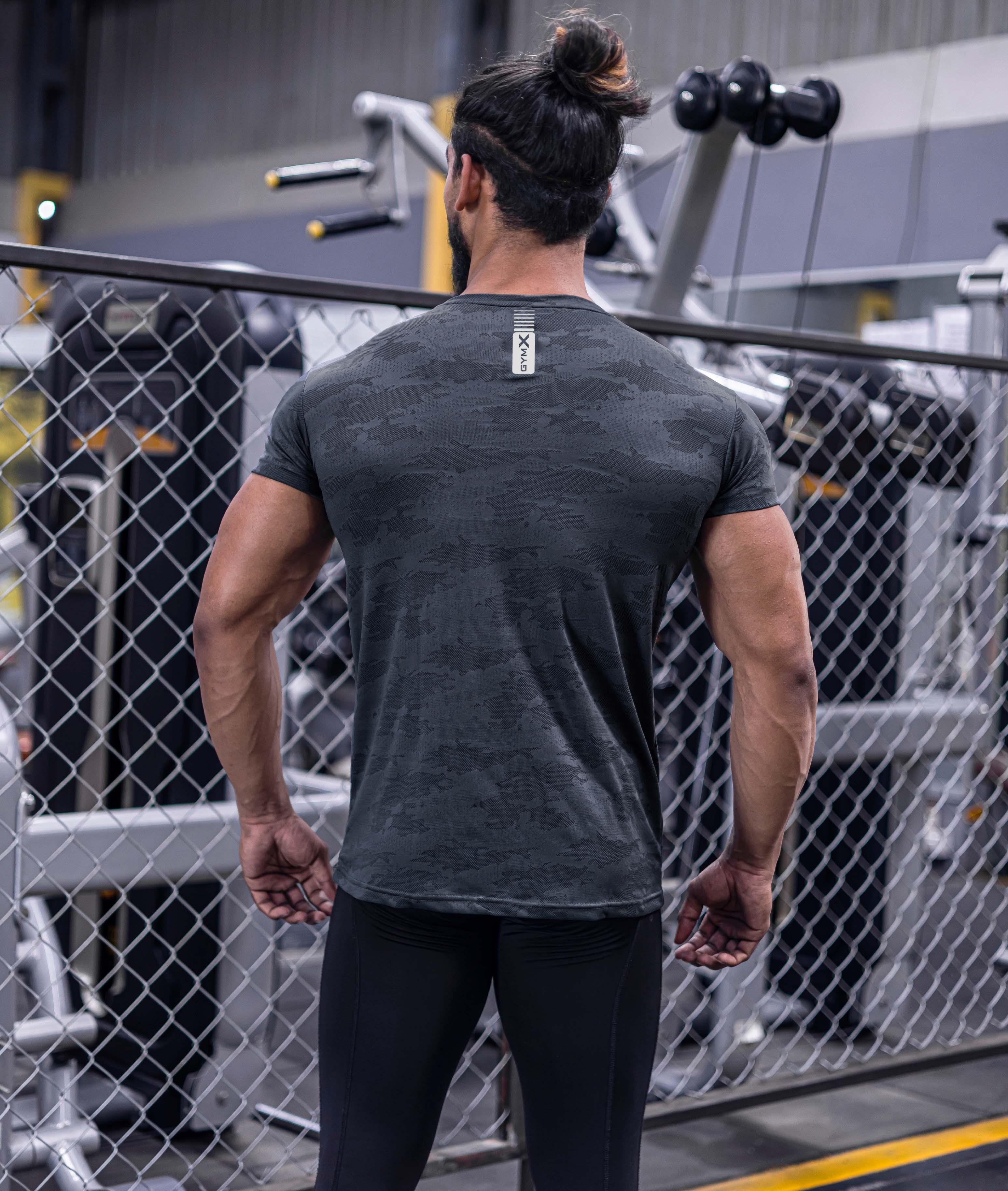 Jacquard Grey Camo GymX Tshirt - Sale