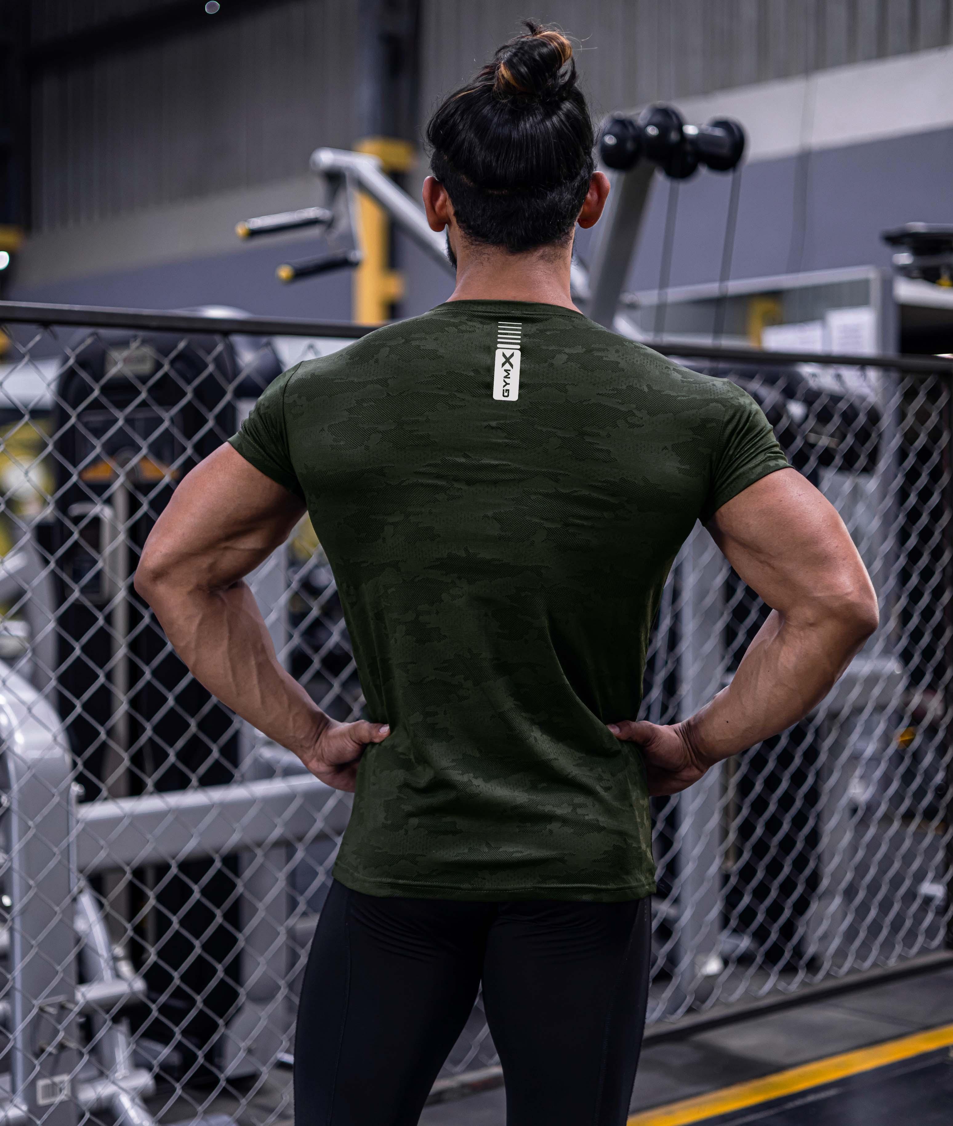 Jacquard Olive Camo GymX Tee - Sale