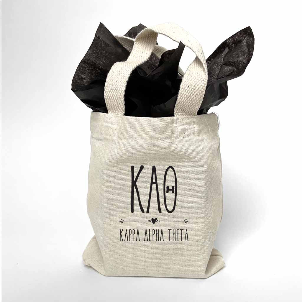 Kappa Alpha Theta Boho Design on Mini Tote Gift Bag