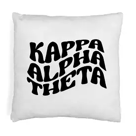 Kappa Alpha Theta Greek Mod Design on a Sorority Throw Pillow Cover for Dorm Room or Apartment Decor