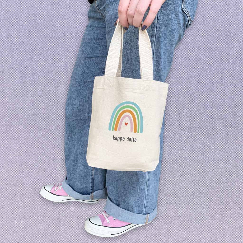 Kappa Delta Sorority Rainbow Mini Tote Gift Bag