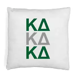 Kappa Delta Throw Pillow Cover with Greek Letters