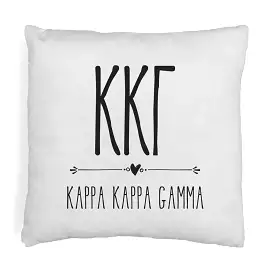 Kappa Greek Boho Sorority Throw Pillow Cover for Dorm or Apartment