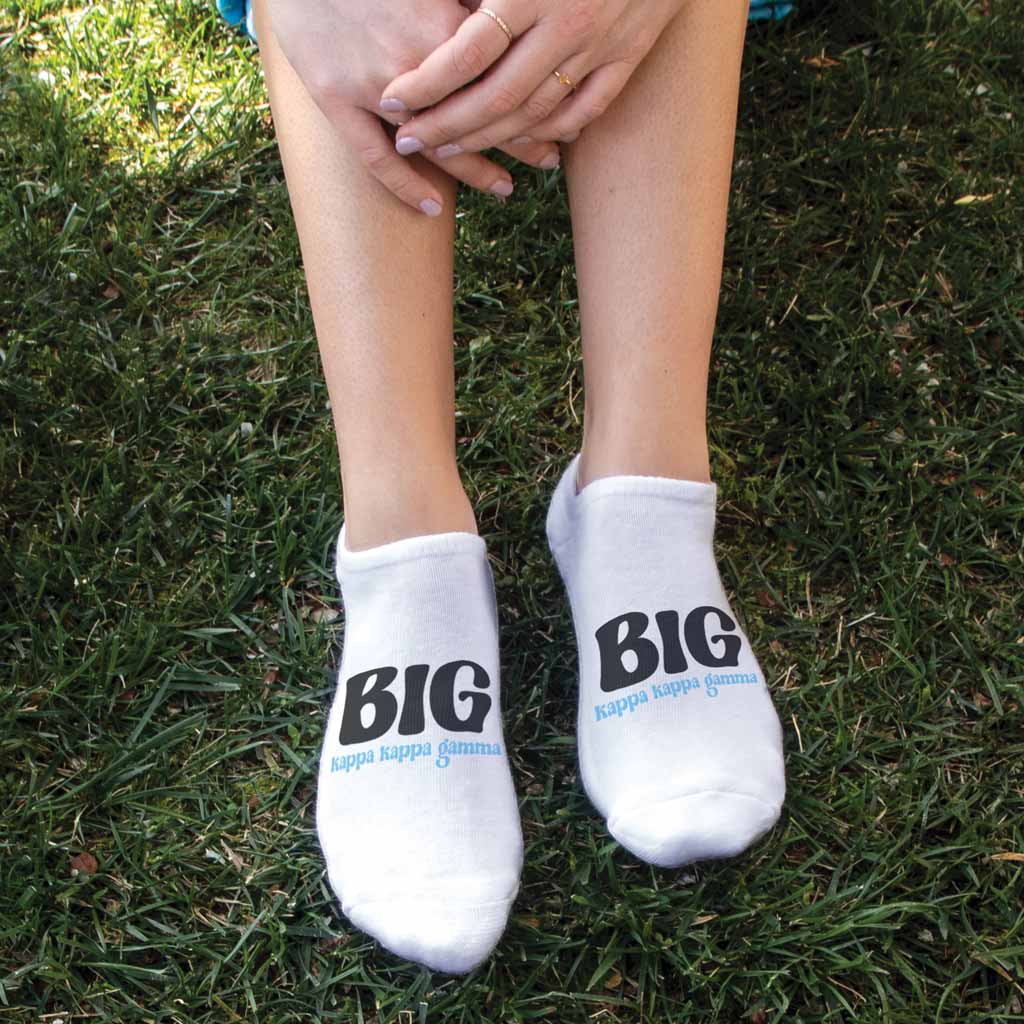 Kappa Kappa Gamma No Show Socks for Bigs and Littles