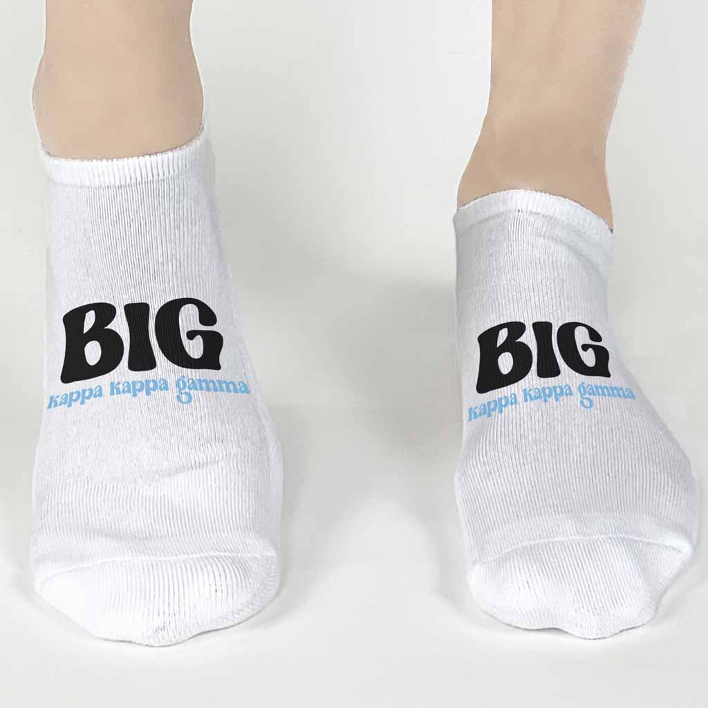 Kappa Kappa Gamma No Show Socks for Bigs and Littles