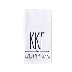 Kappa Kappa Gamma Sorority Kitchen Towel with Boho Design