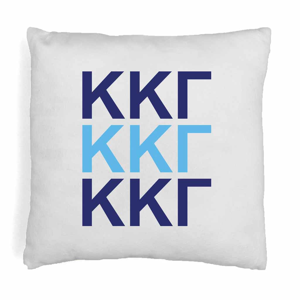 Kappa Kappa Gamma Throw Pillow Cover with Greek Letters