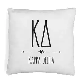 KD Greek Boho Sorority Throw Pillow Cover for Dorm or Apartment