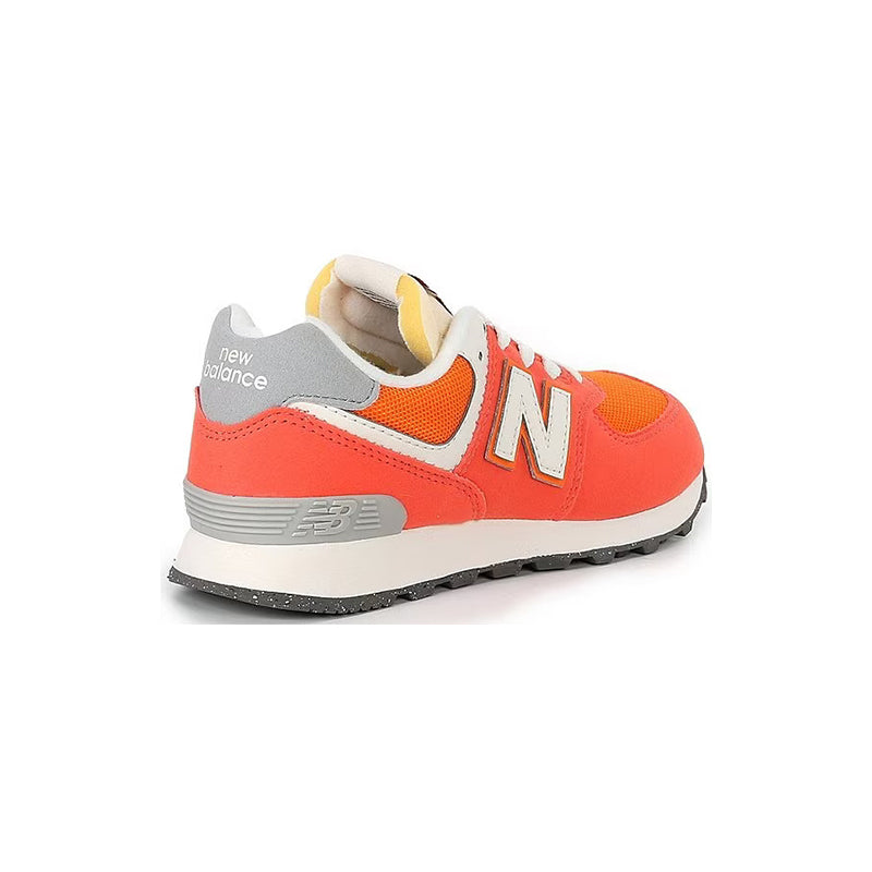 Kid's Grade School 574 Gulf Red/White