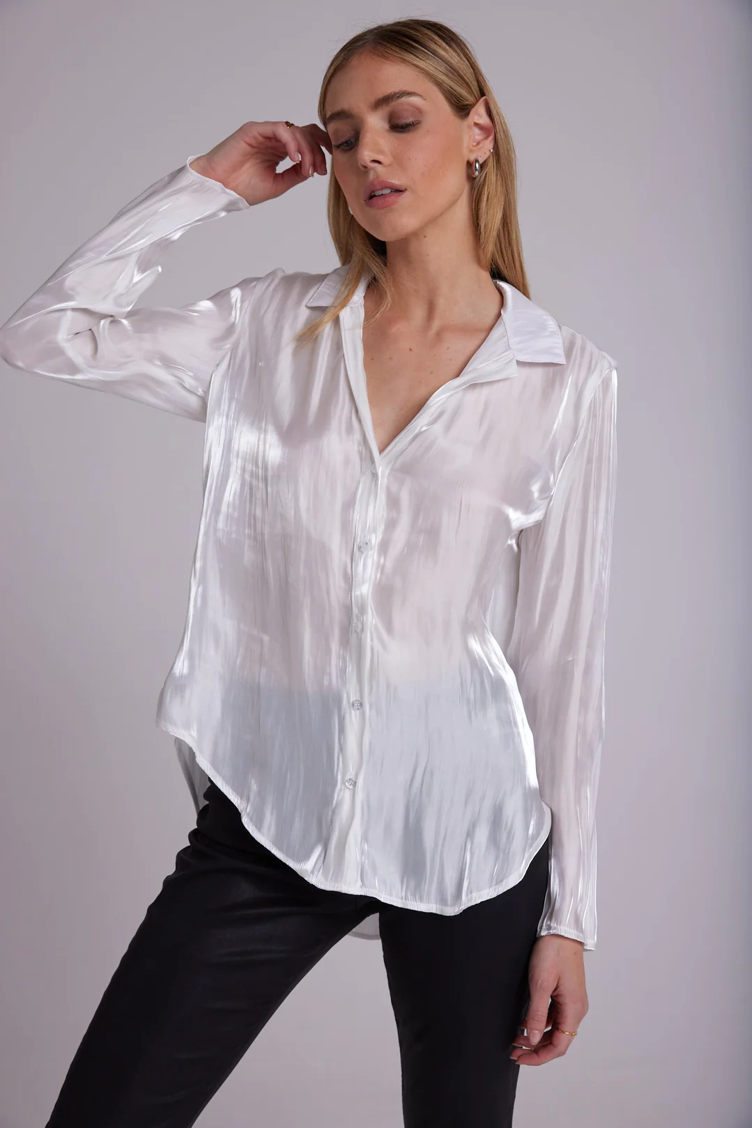 Liquid Metal Button Down